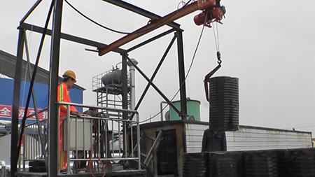 ماكينة تسخين برميل البيتومين، تسخين بالزيت الحراري